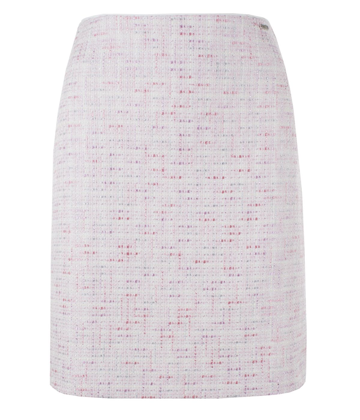 Straight tweed skirt with cotton and rayon 0